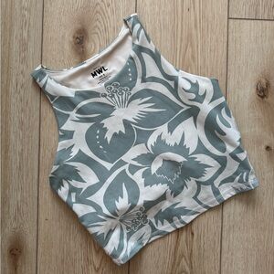 madewell printed workout top